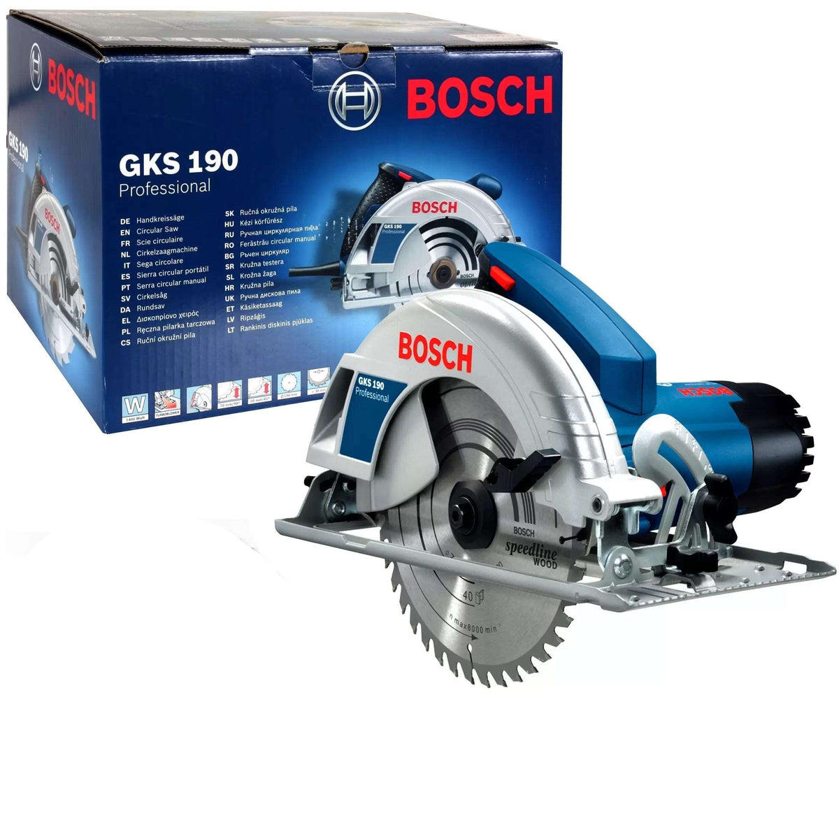 منشار قرص Bosch Professional GKS 190 بقدرة 1400 وات